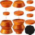 Novabright Set of 8 Solid Wood Furniture Risers Bed Risers Heavy Duty Round Furniture Height Extenders Lifts with Non-Slip Recessed Hole for Bed, Sofa, Chair, Table (1" Hight,Light Brown Color)