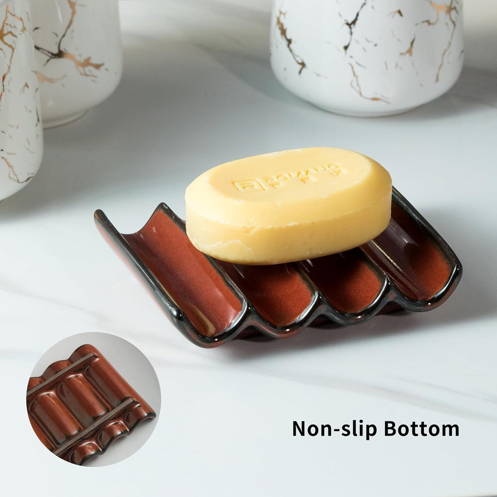 Bathroom Soap Dish for Shower, Bar Soap Holder with Drainage