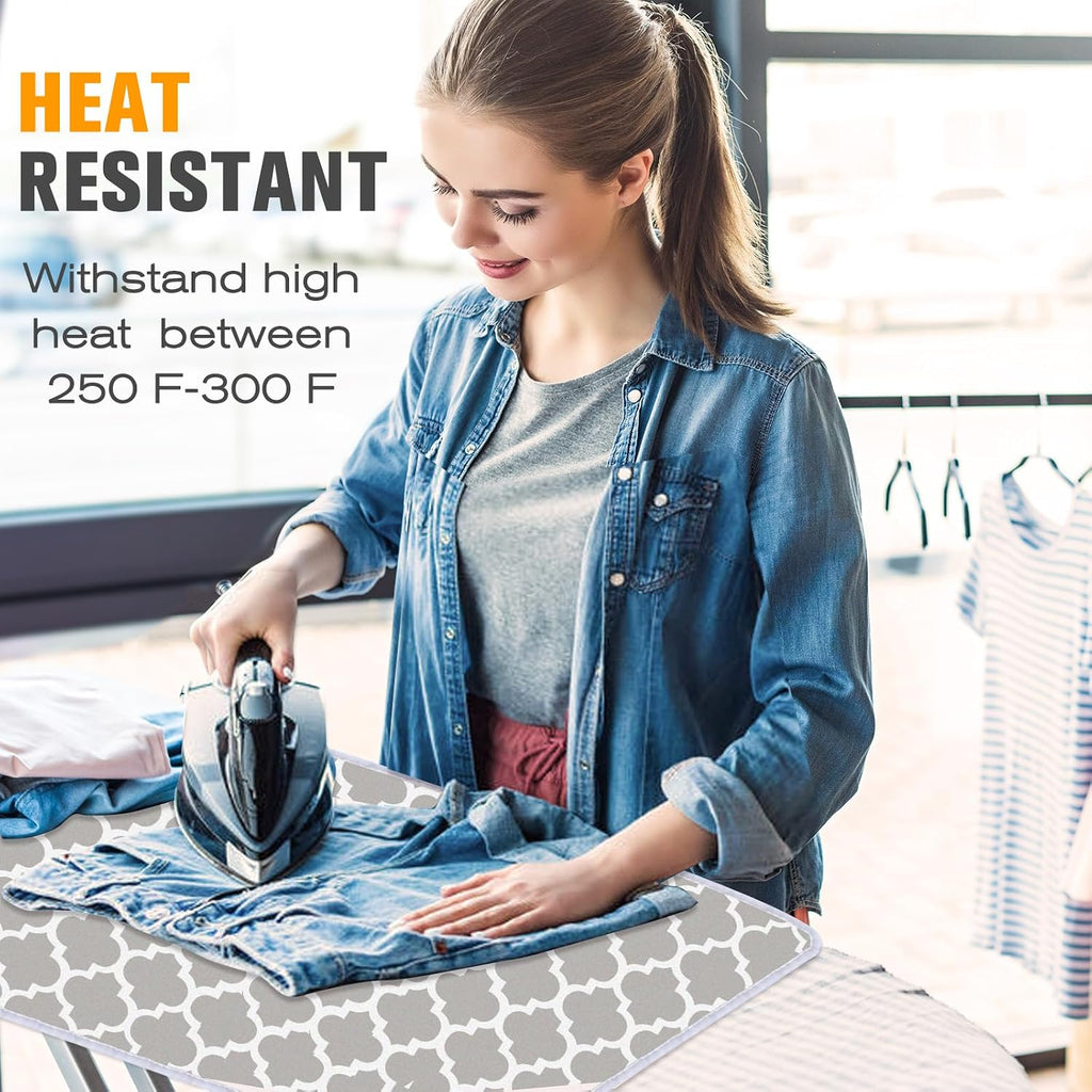 Portable Ironing Mat, 28 x 24 inch, Silicone Coated, Gray