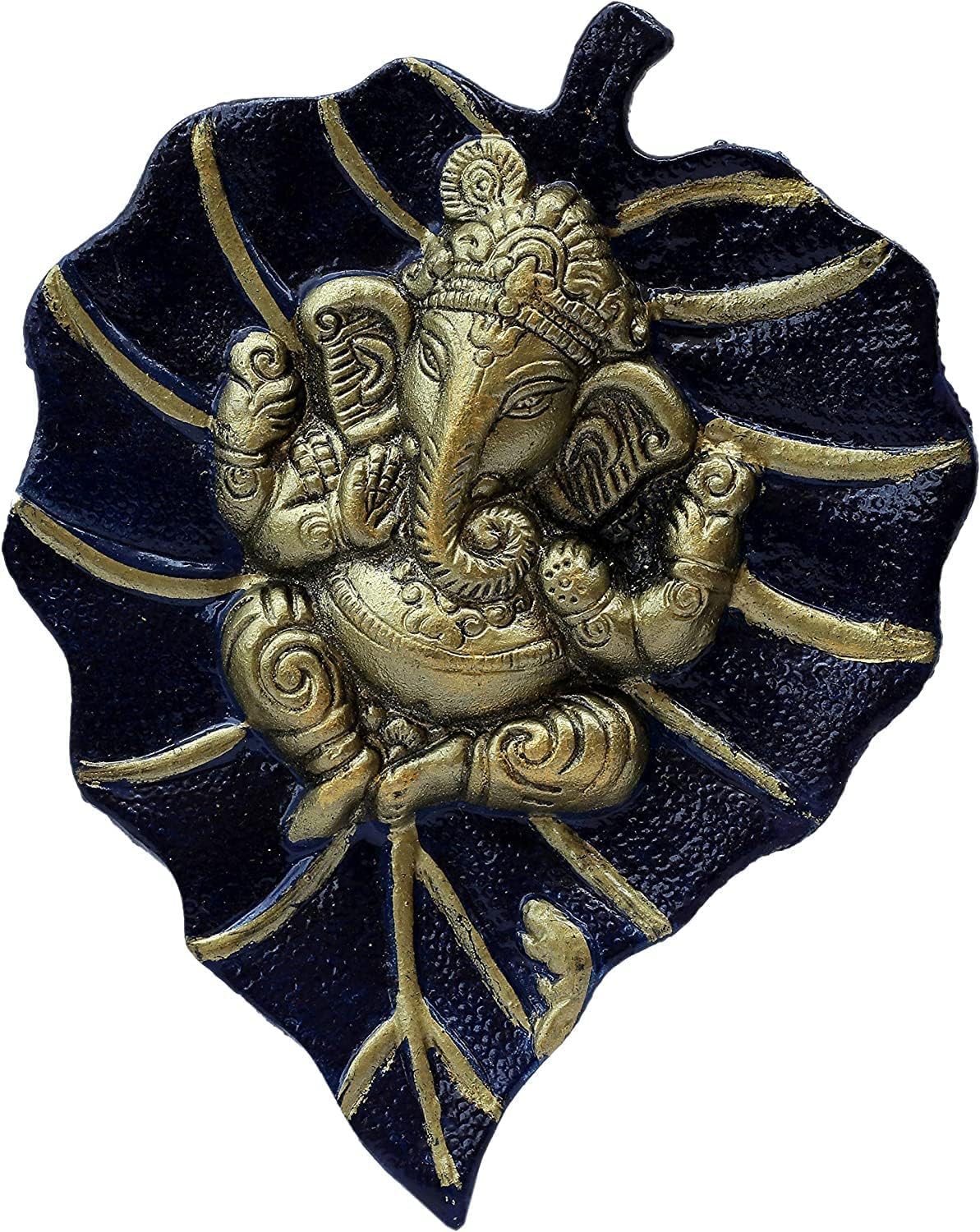 Craft Trade Farmhouse Wall Decor - Living Room Metal Wall Hanging Show Pieces for Home Decor - Vastu Items for Home for Good Luck - 7.5x6 Inches - Navy Blue