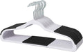 Finnhomy Heavy Duty 50 Pack Plastic Hangers, Clothes Hangers with New Generation Non-Slip Pads,Space Saving Easy Slide Organizer for Bedroom Closet, Great for Shirts, Pants, White