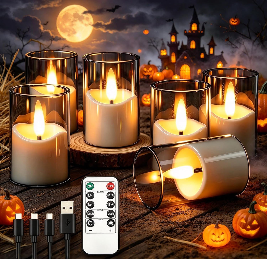 Rechargeable Flameless Candles with Remote Timer