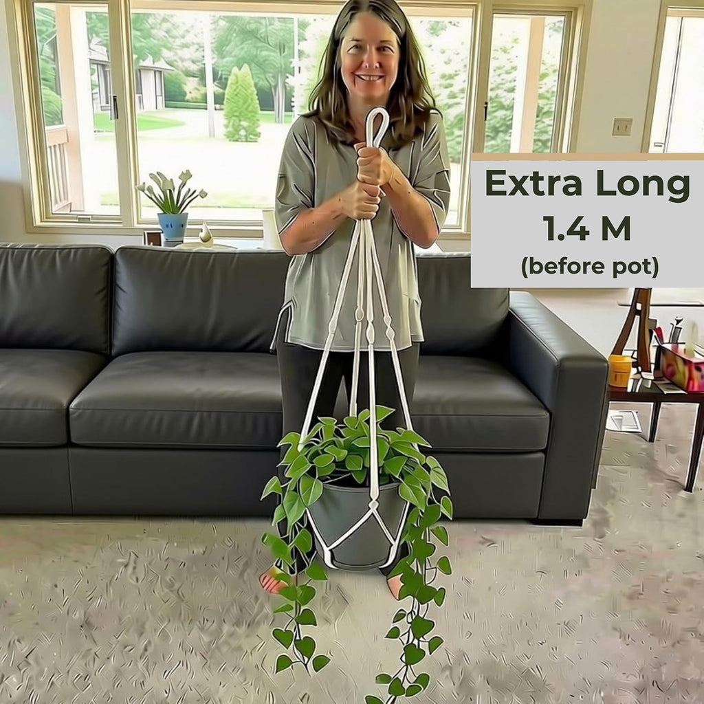 Giant XXL 55 Inches Macrame Planter Hanger Large for 15 inch Pot