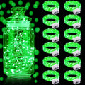 Aogist 12 Pack Green Fairy Lights 7ft 20 LED Waterproof String Light