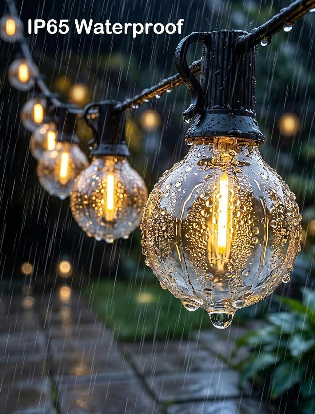 G40 Led Replacement Light Bulbs E12 Screw Base Shatterproof Globe Light Bulbs for Outdoor String Lights 0.6 W Chandelier Bulbs Equvalent to 5 Watt Incandescent Bulb 2700 K Warm White 25 Pack