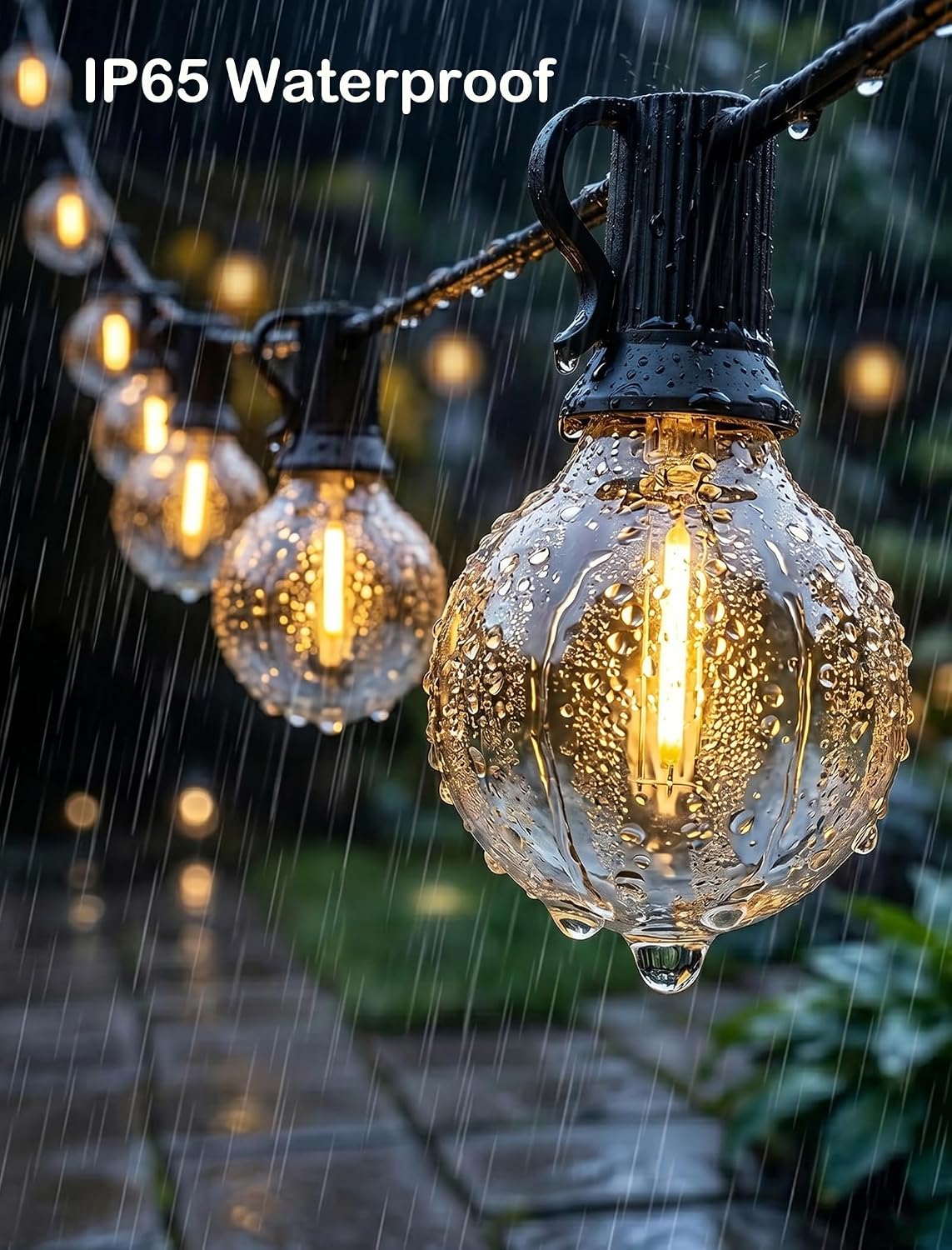 G40 Led Replacement Light Bulbs E12 Screw Base Shatterproof Globe Light Bulbs for Outdoor String Lights 0.6 W Chandelier Bulbs Equvalent to 5 Watt Incandescent Bulb 2700 K Warm White 25 Pack