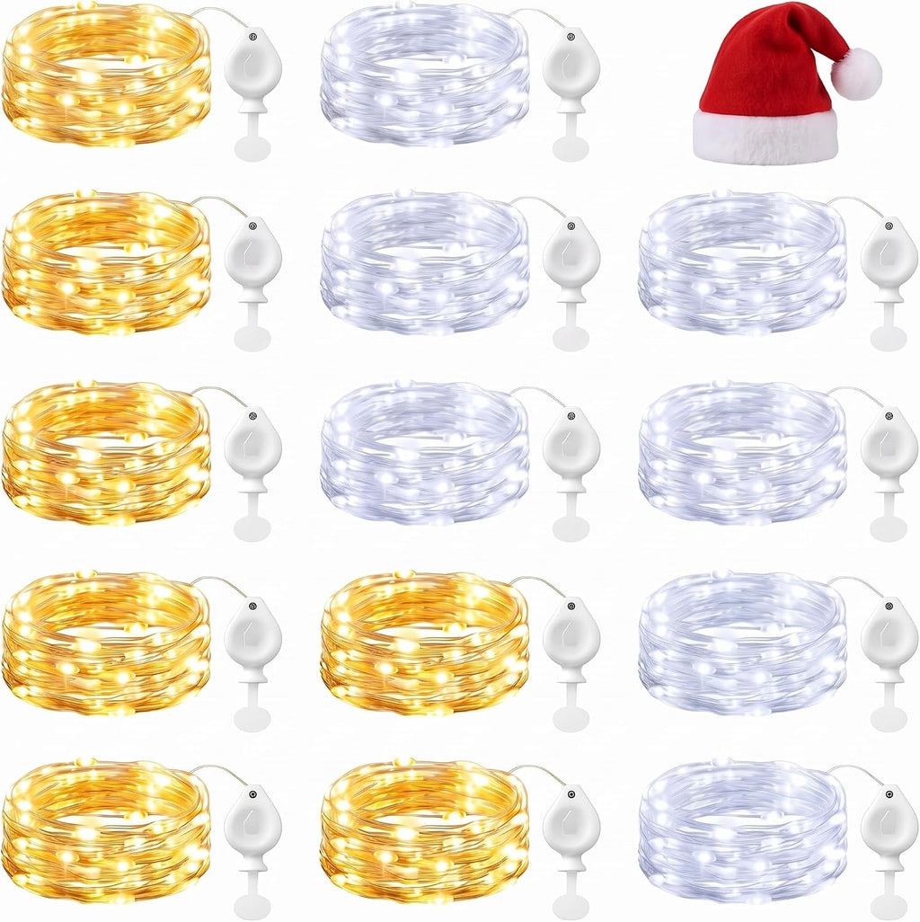 Brightown 14 Pack Warm White and White LED Fairy Lights Battery Operated
