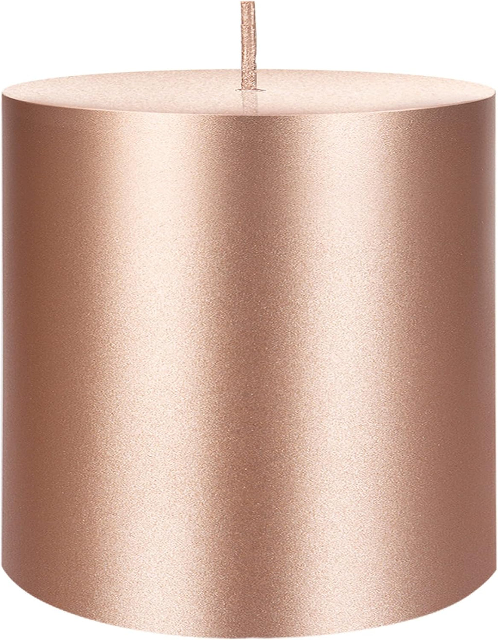 Mega Candles 1 pc Unscented Solid Rose Gold Pillar Candles, Hand Poured Premium Wax Candle 3 Inch x 3 Inch, Home Décor, Spas, Weddings, Occasions, Party, Centerpieces, Holidays, Vigils, Prayers
