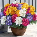8 Bundles 17" Artificial Hydrangea Flower Branches for Porch (Mixed Color)