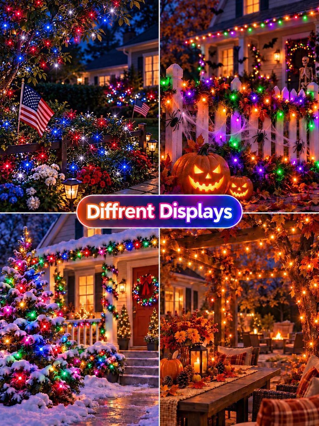 100 LED Smart Color Changing Halloween Fairy Lights App Control with Remote