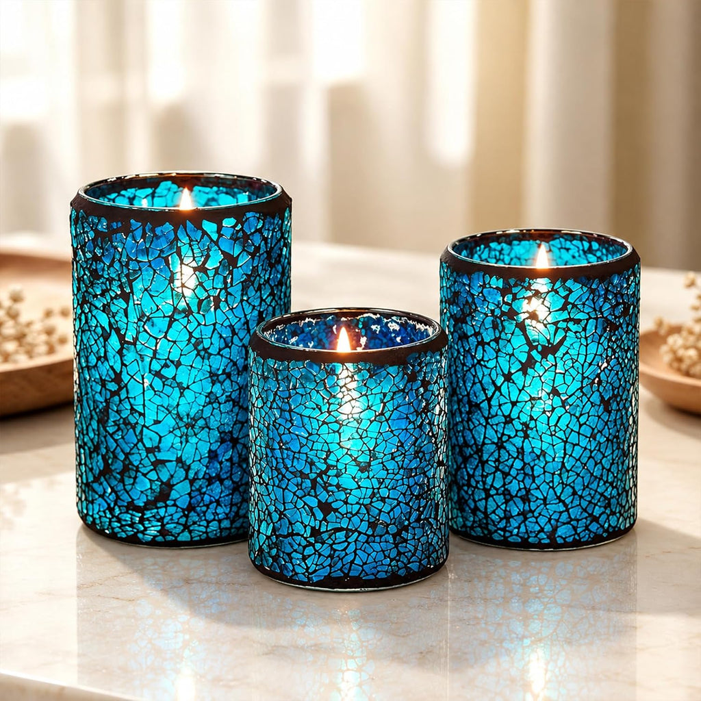 Flameless Glass Candles with Remote, Realistic Wax LED Pillar Candles JL-MB