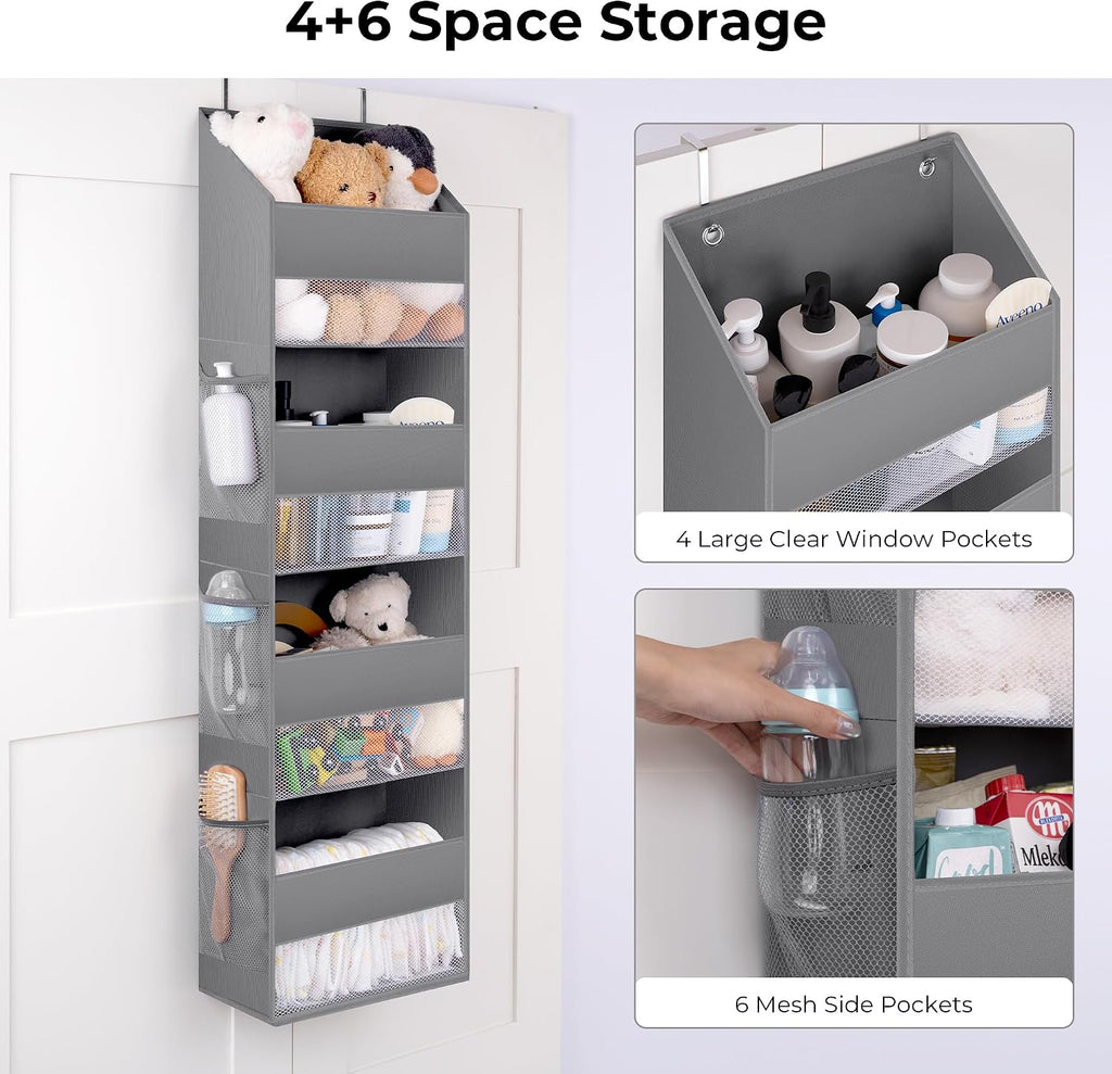 GRANNY SAYS Over the Door Organizer, 4-Shelf Behind the Door Storage