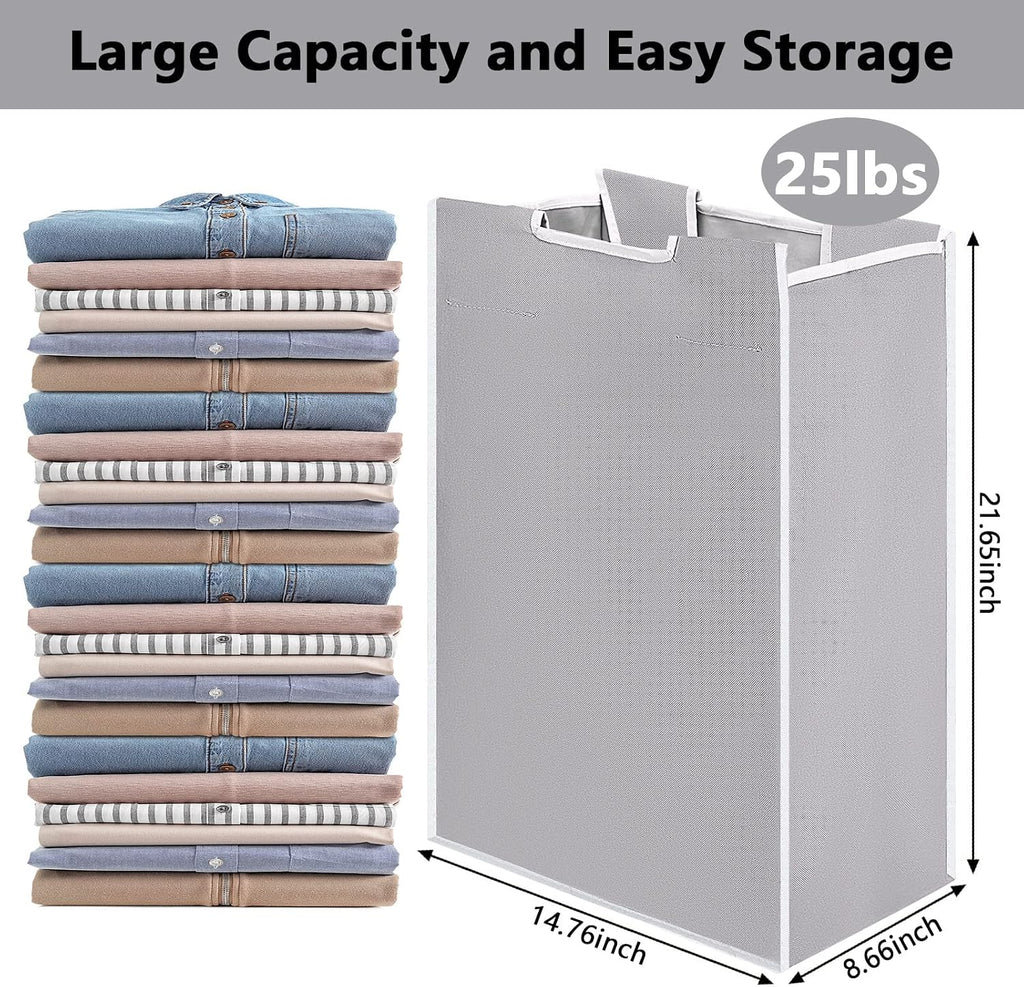 Bonuci 2 Pcs Laundry Sorter Replacement Bags, Gray