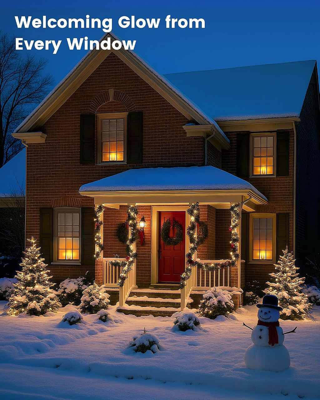 SURAIELEC Christmas Battery Window Candles, Remote 3-Light Candolier Window Candle, Flameless 3000K LED Candles, 1.9" Narrow Base, Chritmas Window Candle for Window, Mantel, Dinning Table, 1-Pack
