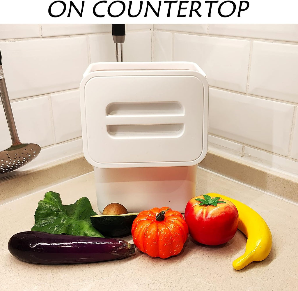 stonespace 1.3 Gal Kitchen Compost Bin, Hanging Trash Can for Cabinet Door