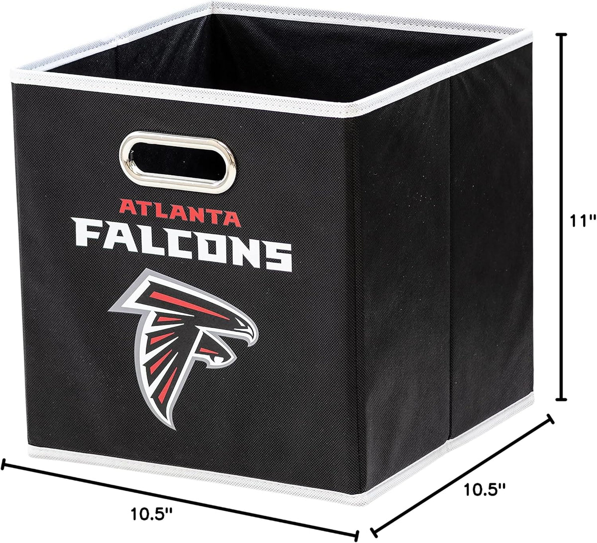 Franklin Sports NFL Atlanta Falcons Collapsible Storage Bin NFL Folding Cube Storage Container Fits Bin Organizers Fabric NFL Team Storage Cubes One Size (Pack of 6)