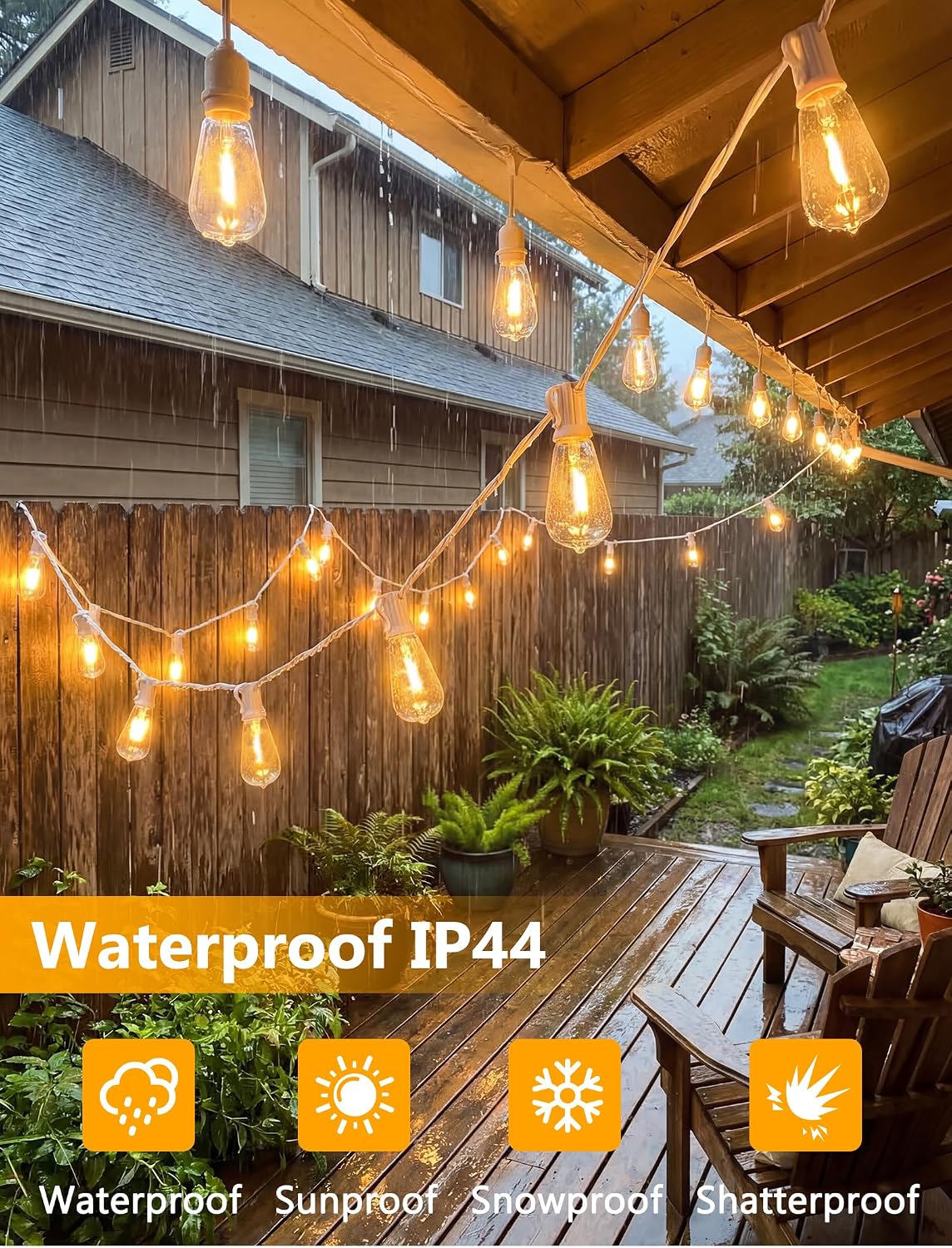Abeja 25 Pack ST38 LED Replacement Bulbs, E12 0.6W Shatterproof Bulbs