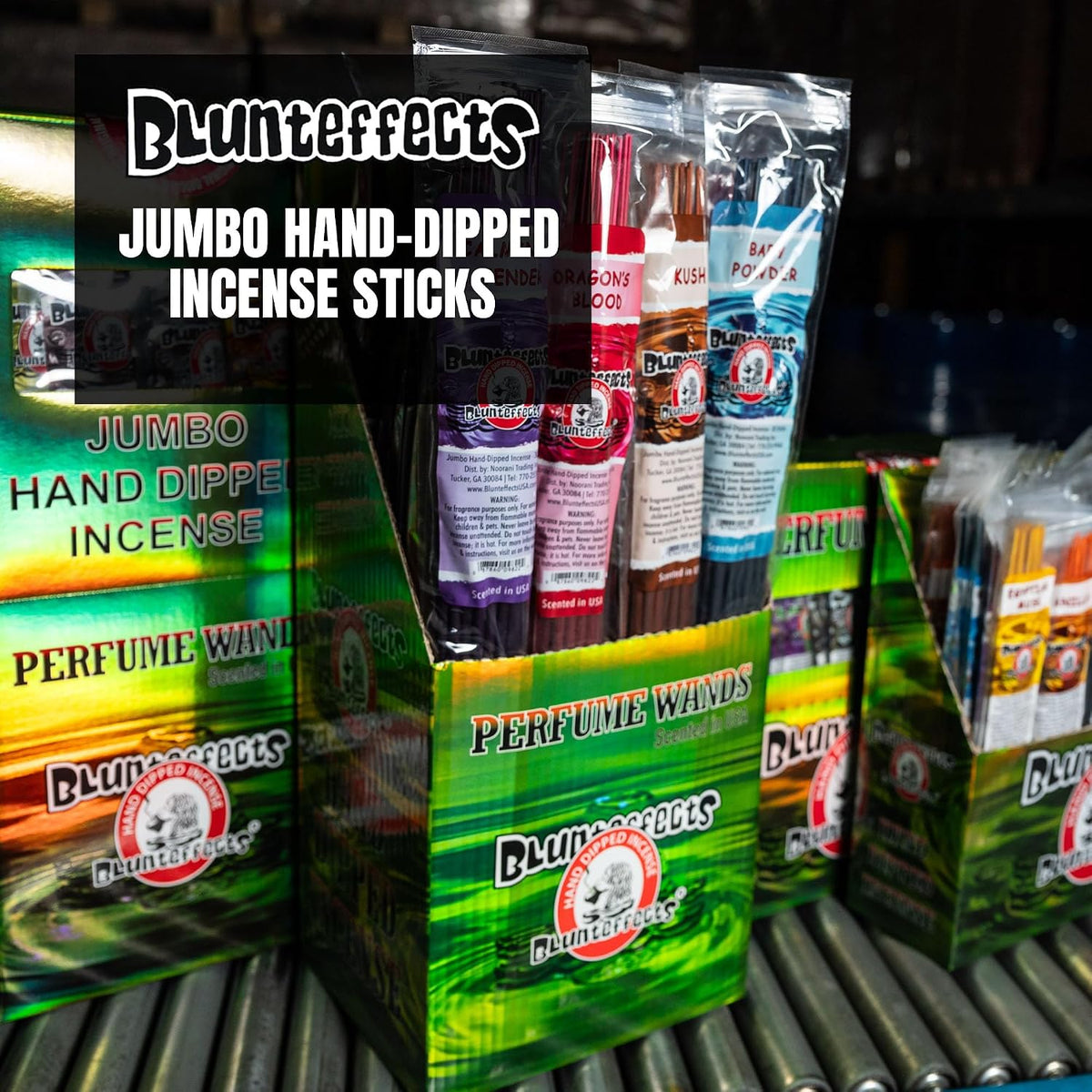 Blunteffects Jumbo Hand-Dipped Incense Sticks, Coconut, 30-Pack