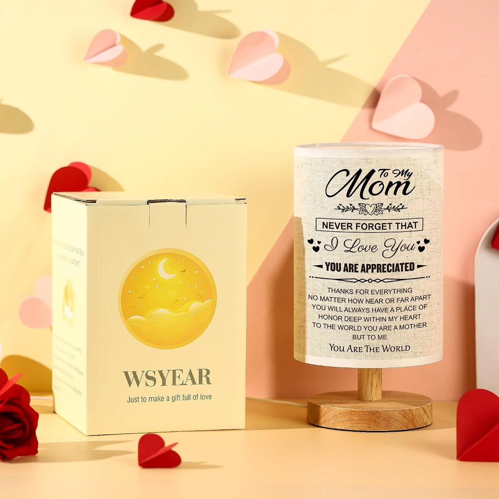 WSYEAR Birthday Gifts for mom from Son-Table Lamp Mom Gifts from Daughter for Mother Night Light Present for Mom Mothers Day Valentines Day Christmas