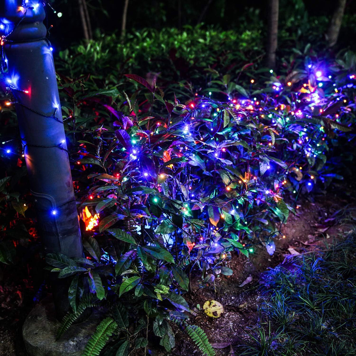Indoor Christmas Tree Lights - 25m/82ft 220 LED Memory Function 8 Modes End-to-End Extendable Plug in Outdoor Waterproof Fairy String Light for Thanksgiving Halloween Wedding Patio Decor - Multi Color
