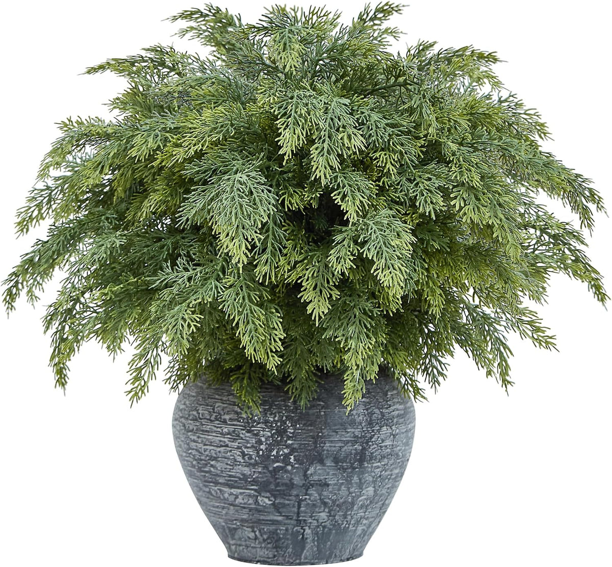 20 inch Long Real Touch Cedar Stems, Artificial Faux Greenery 8Pcs