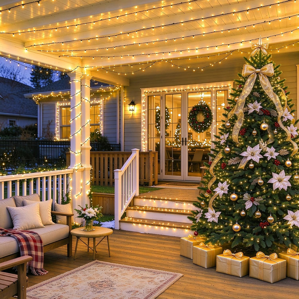 JMEXSUSS 66ft 200LED Christmas Lights Outdoor, Christmas Tree Lights Indoor
