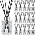Norme 16 Pack Empty Reed Diffuser Bottles with Caps Rattan Sticks, Silver