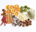 DIY Natural Dried Flower Kit - Bulk Dried Plants, Pine Cones, Scented Lemon Slices, Cinnamon Sticks Wood Roses & Mini Pinecones for Home Décor, Christmas Decoration (Orange - A)