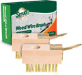 SCRUBIT Moss & Weed Remover Wired Grout Cleaner Brush, Great for Cleaning Decks, Pavers, Patios & Walkways Weed Scraper & Wire Brush Set, Combo w/2 Brush Heads & Scraping Hook - Grout Remover Tool
