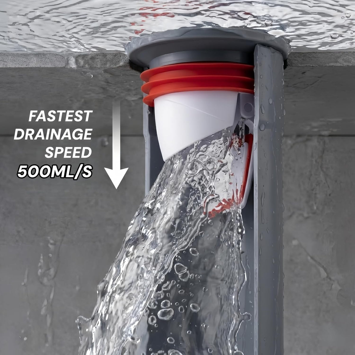 2-Inch Magnetic Shower and Floor Drain Seal with Hair Catcher