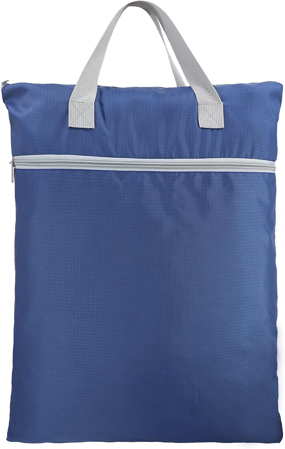 BeeGreen Navy Blue Hanging Laundry Hamper with Strap & Two Zippered Pockets Travel Laundry Bag for College Dorm Travel Day Trip Swimsuit Bathsuit