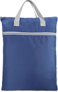 BeeGreen Navy Blue Hanging Laundry Hamper with Strap & Two Zippered Pockets Travel Laundry Bag for College Dorm Travel Day Trip Swimsuit Bathsuit