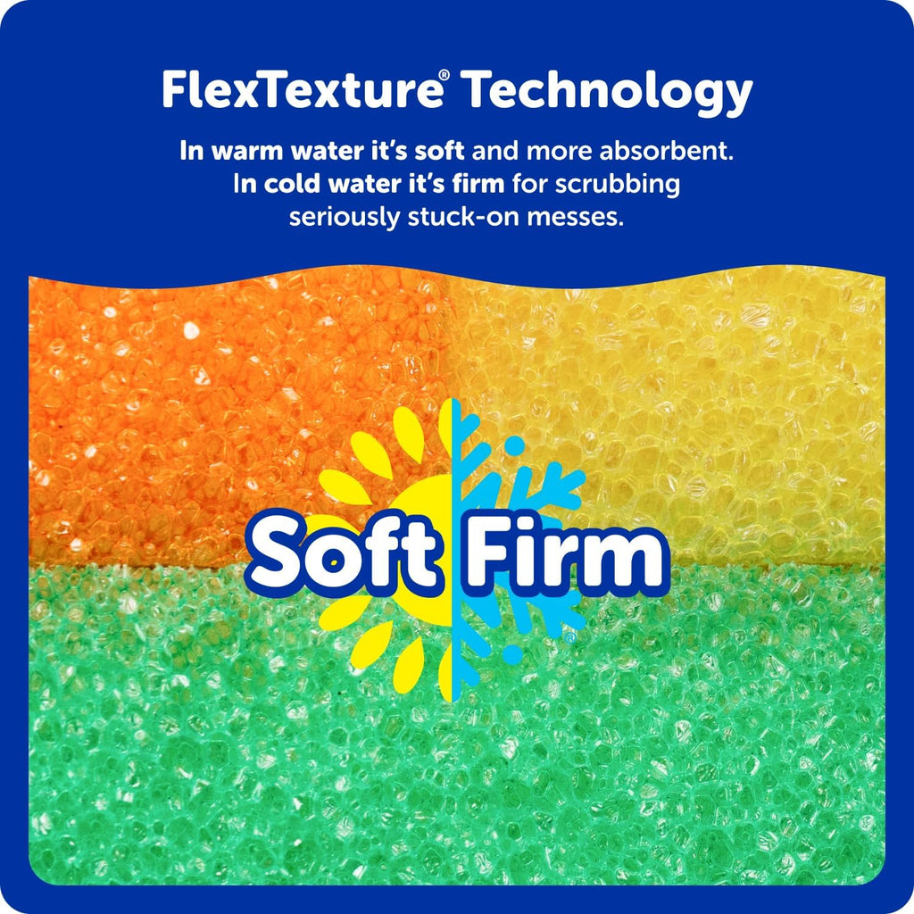 Scrub Daddy Scratch-Free Multipurpose Kitchen Sponges - Bulk Dish Sponges for Kitchen, Bathroom, Household Cleaning & More - Made with BPA-Free Polymer Foam (9 Count)