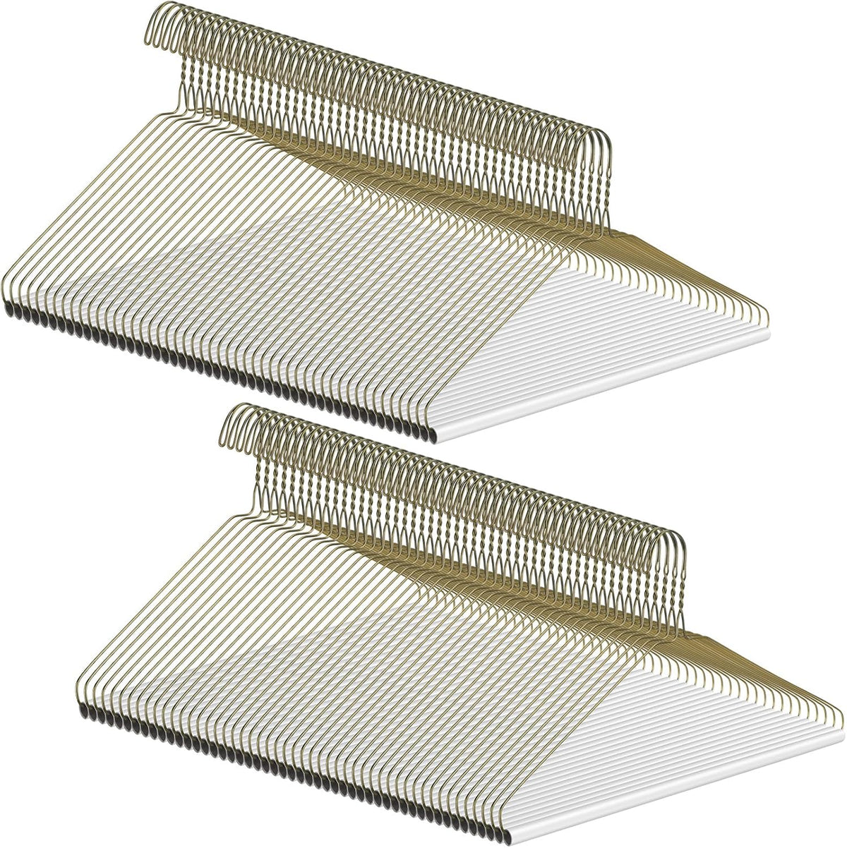 Yuntau 100 Pcs Dry Cleaner Hangers Bulk with Tubes 16" Wire Hangers, Gold