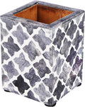 Handicrafts Home Bone Inlay Pen & Pencil Holder Slate Desk Organizer, 3x3x4