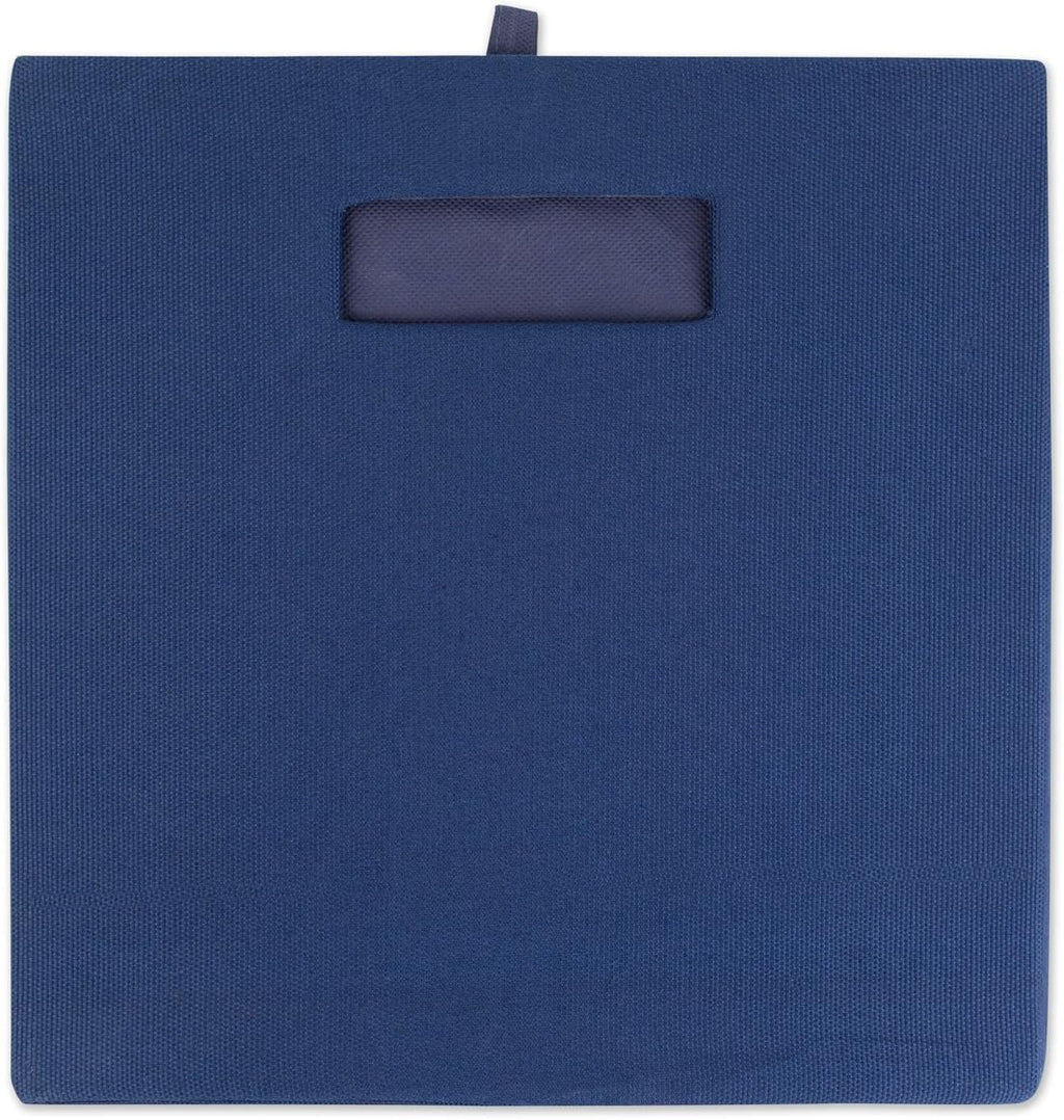 DII Fabric Storage Cube Organizer Bin 11x11x11 Foldable, Nautical Blue