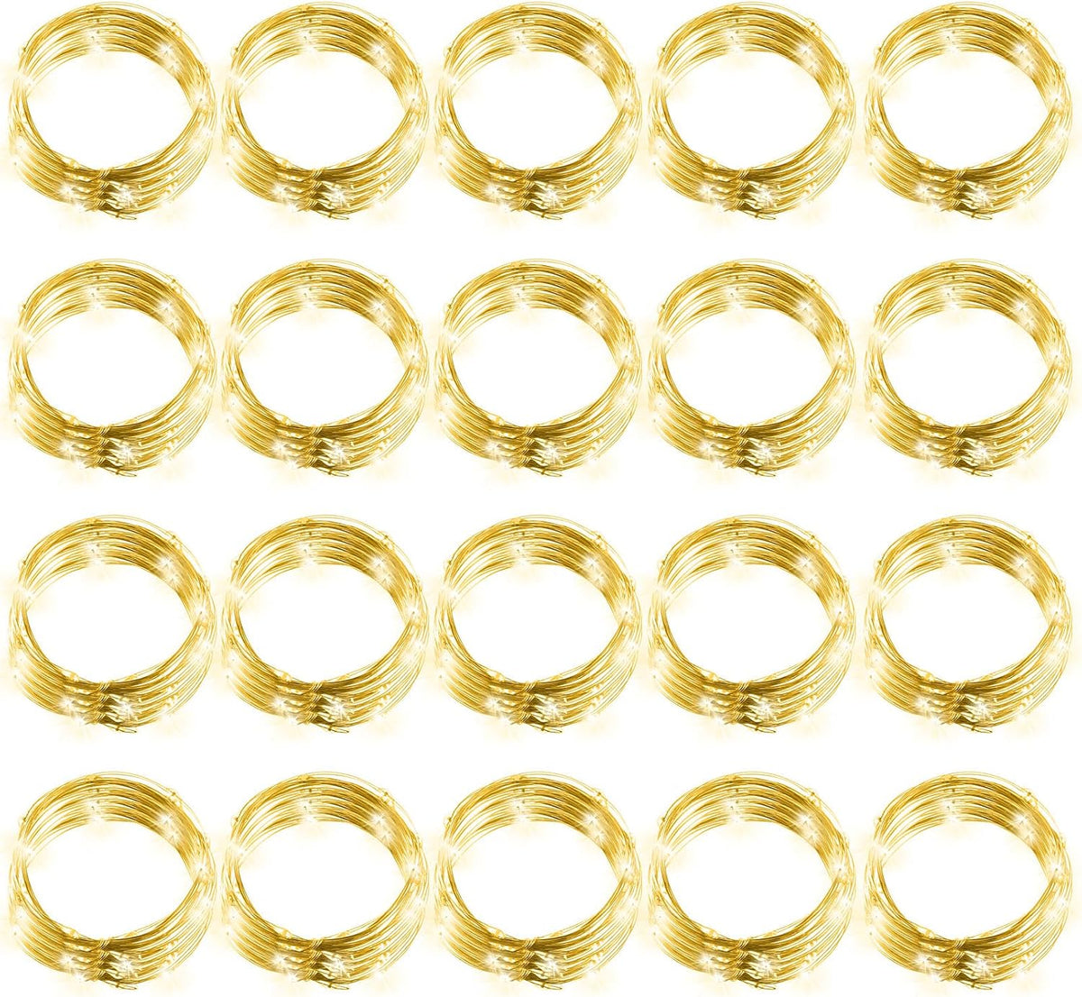Hortsun 20 Pack Battery Operated Fairy Lights 7 ft 20 LED, Warm White