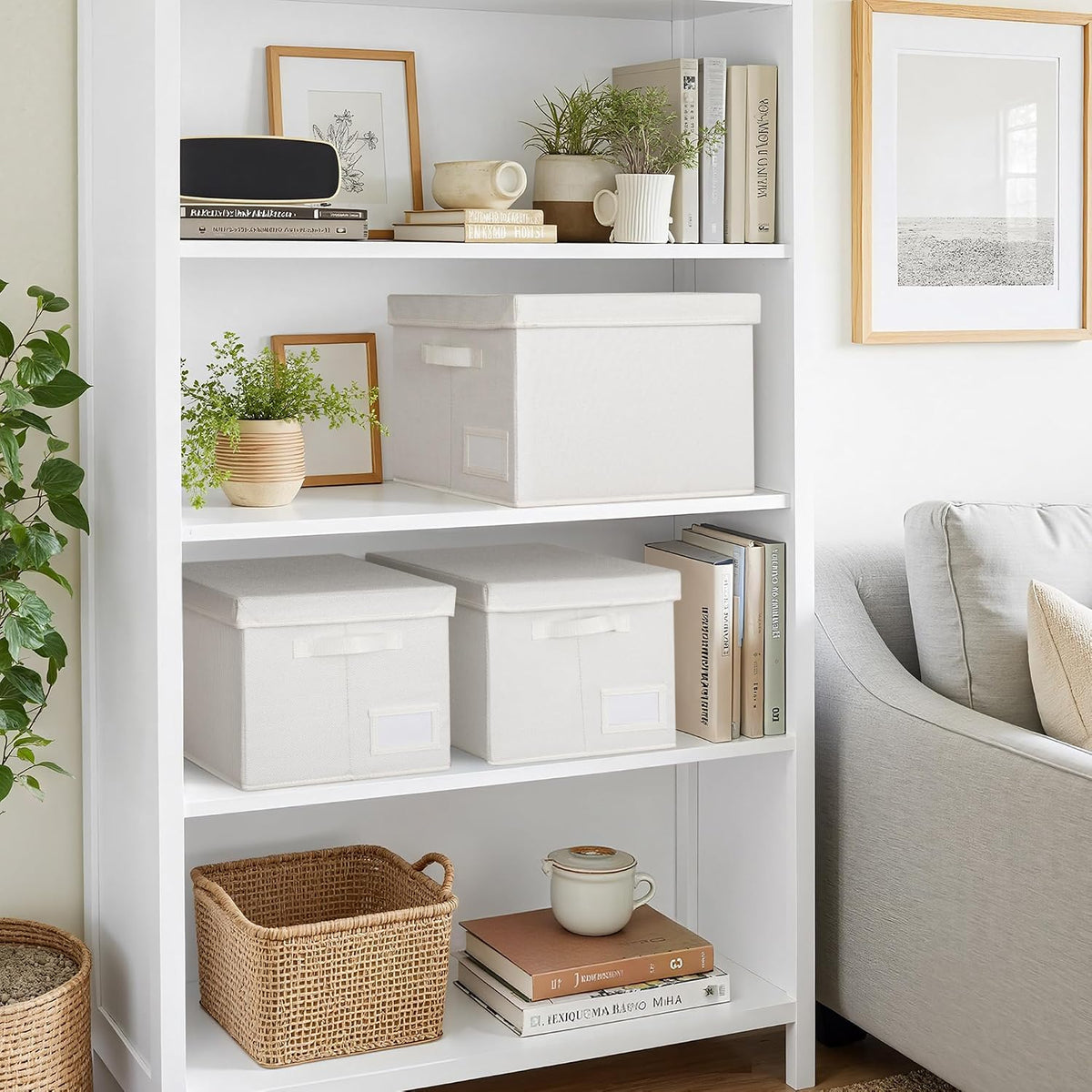 GRANNY SAYS Storage Bins with Lids, Decorative Storage Boxes with Lids