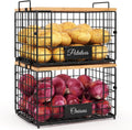 2 PACK XXL Potato and Onion Storage Bins, Pantry Organizers and Storage