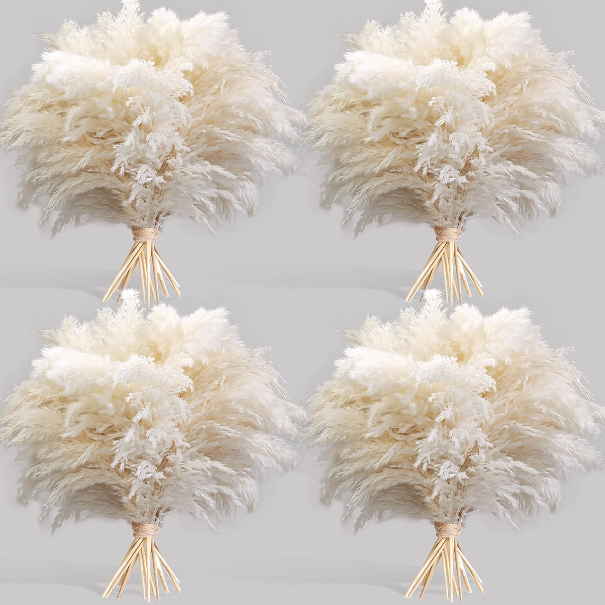 40PCS White Pampas Grass for Home Decor - Elegant Boho Decor - Premium Quality Pampas Grass Stems - Perfect for House, Nursery, Western, Wedding, Table, and Bohemian Decor