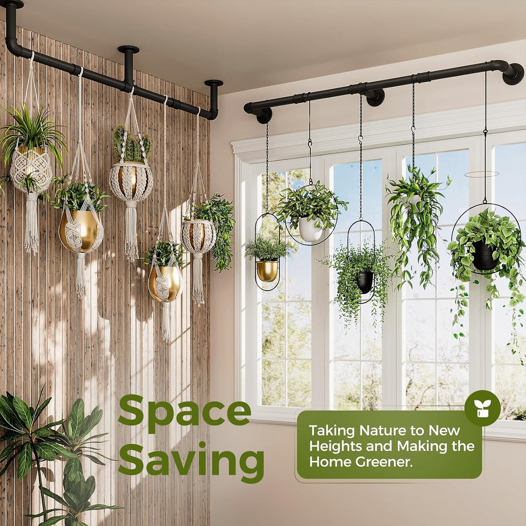 Bamworld Window Plant Hanger Indoor 63in 2PCS Hanging Planters for Indoor