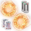 Tenergy 2 Pack Battery LED String Lights for Fall & Winter Outdoor Decor