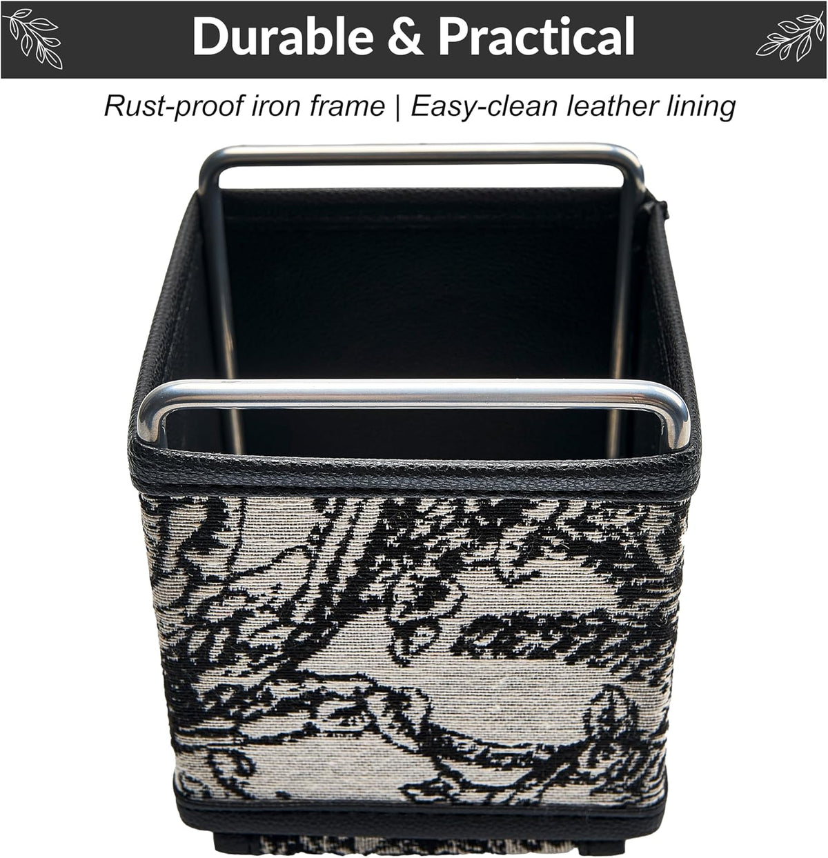 Leather Remote Control Holder - TV Remote Organizer Bedside Tapestry Caddy