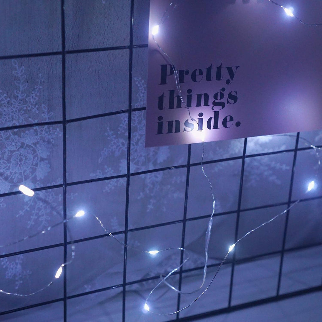 20 Pack Fairy Lights Battery Operated, 6.6ft 20 LED Mason Jar Lights Silver Wire Waterproof Firefly Mini Led String Lights for Table Party Wedding Centerpiece DIY Crafts Christmas Decor