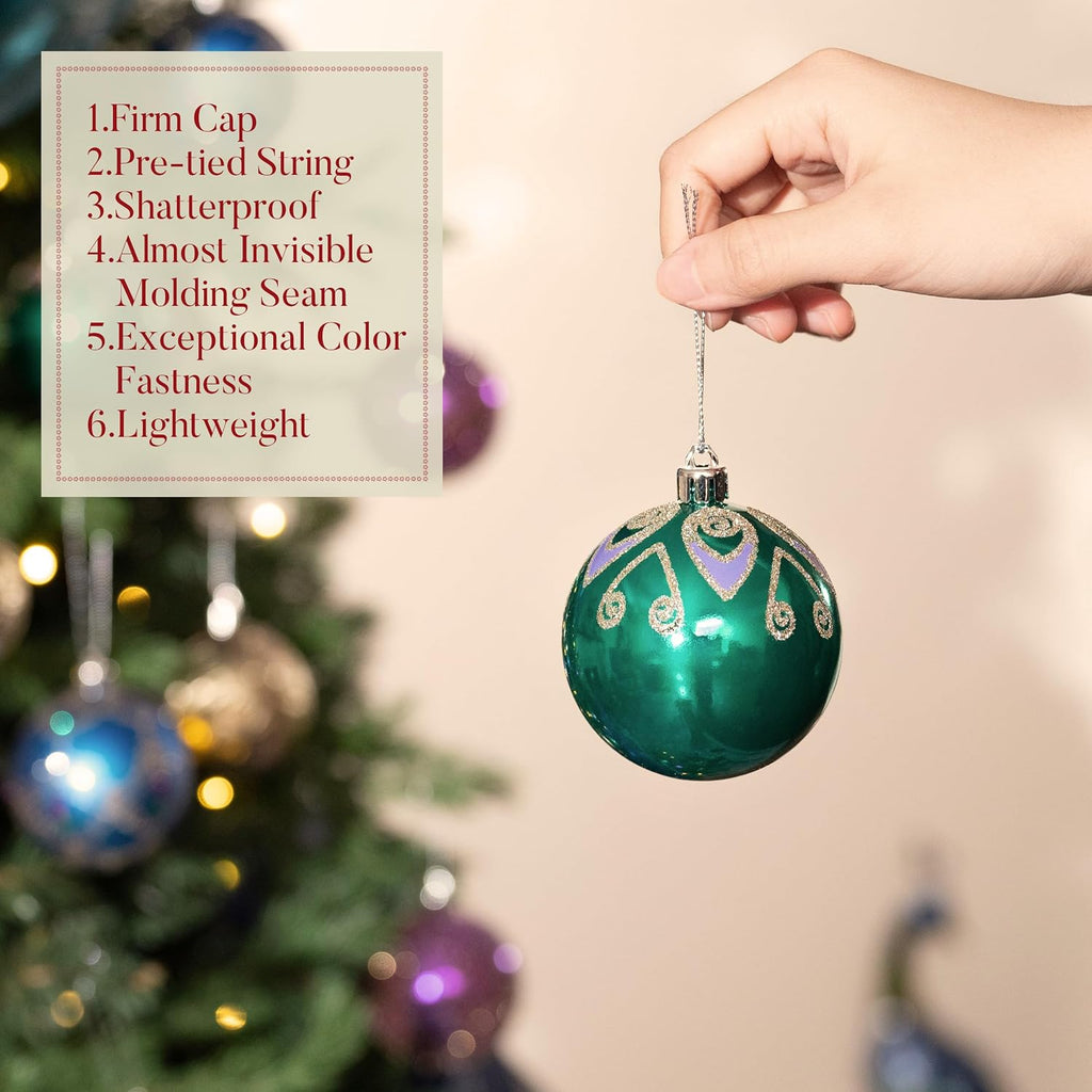 Valery Madelyn 9ct Christmas Ball Ornaments Tree Decorations Set 2.76 Inch