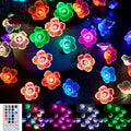 Mudder 2 Pack 16 Colors 13 FT Cherry Blossom Decor Flower String Lights