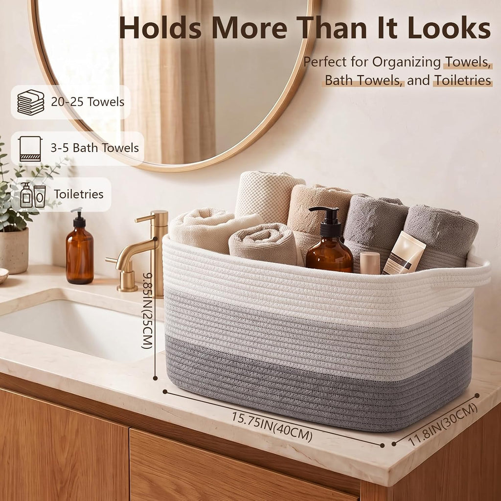 OIASKET Storage Basket for Organizing 3 Pack, Woven Baskets for Storage