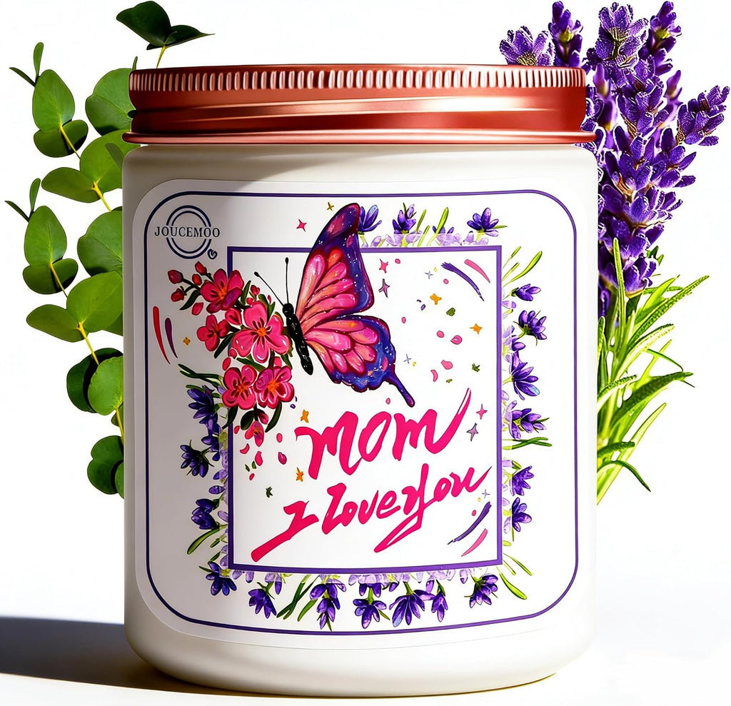 Gift for Mom, Lavender Eucalyptus Scented Candles, 7oz Non Toxic Candle