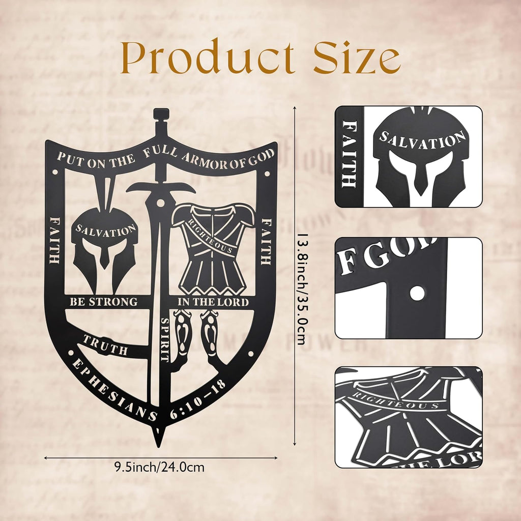 Prmstp Metal Armor Of God Wall Art, Religious Christian Decor And Gift