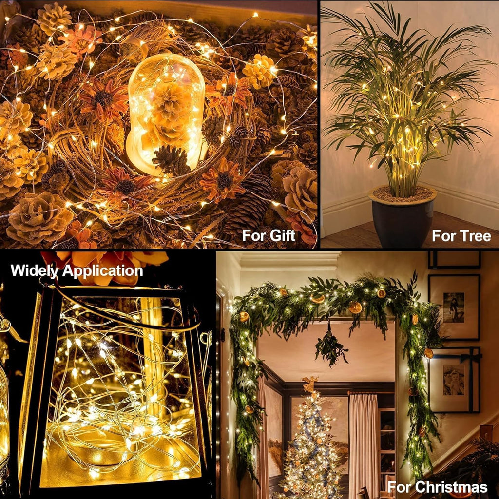 14 Pack Fairy Lights Battery Operated - 7ft 20 LED Twinkle Lights Copper Wire Mini String Lights Firefly Lights for Mason Jars DIY Crafts Christmas Centerpiece Table Decor, Warm White+Cool White